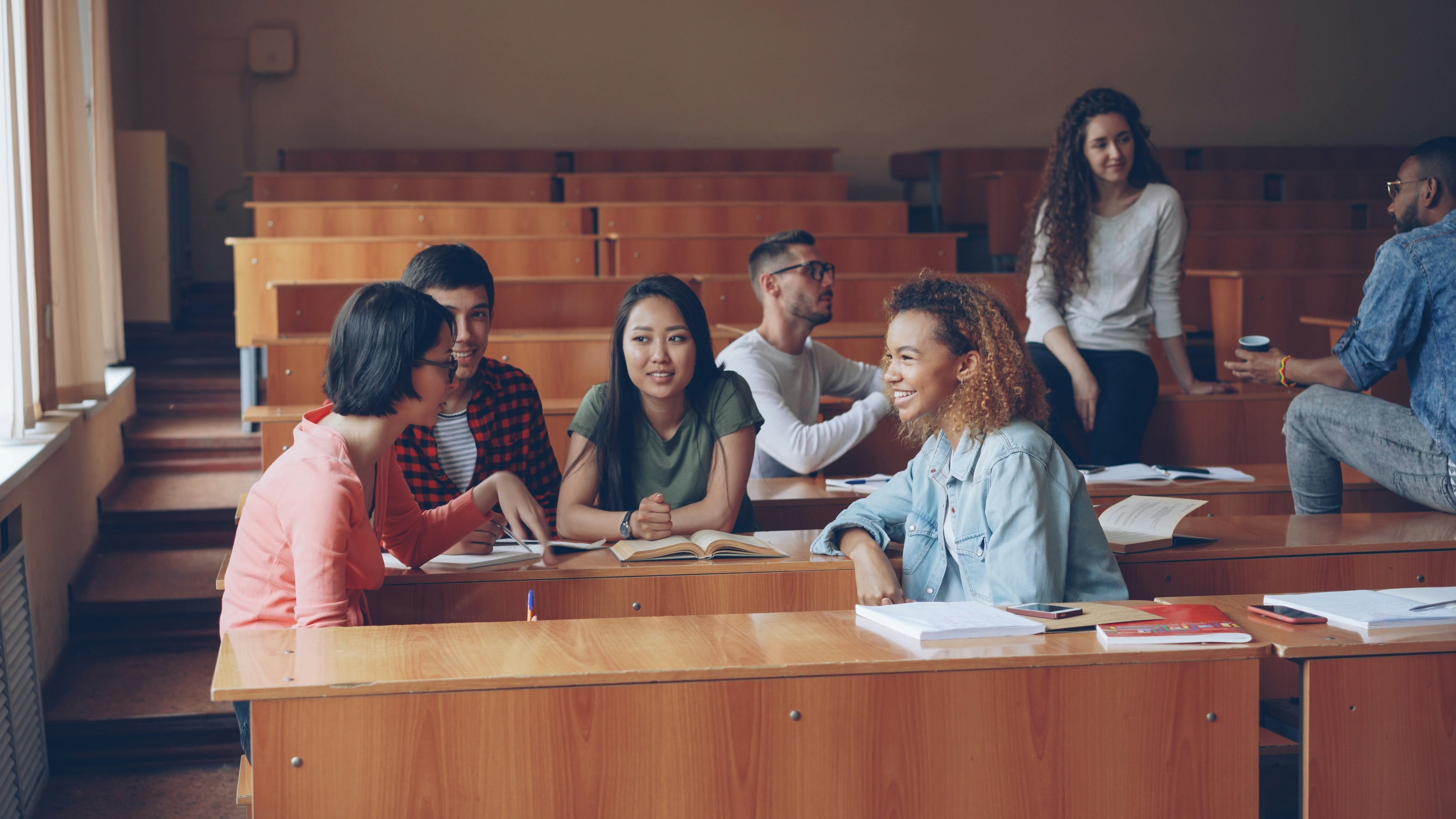 Students talking